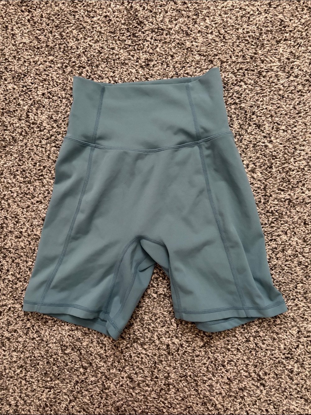 Ptula High-Waist Performance Bike Shorts - Dusty Teal